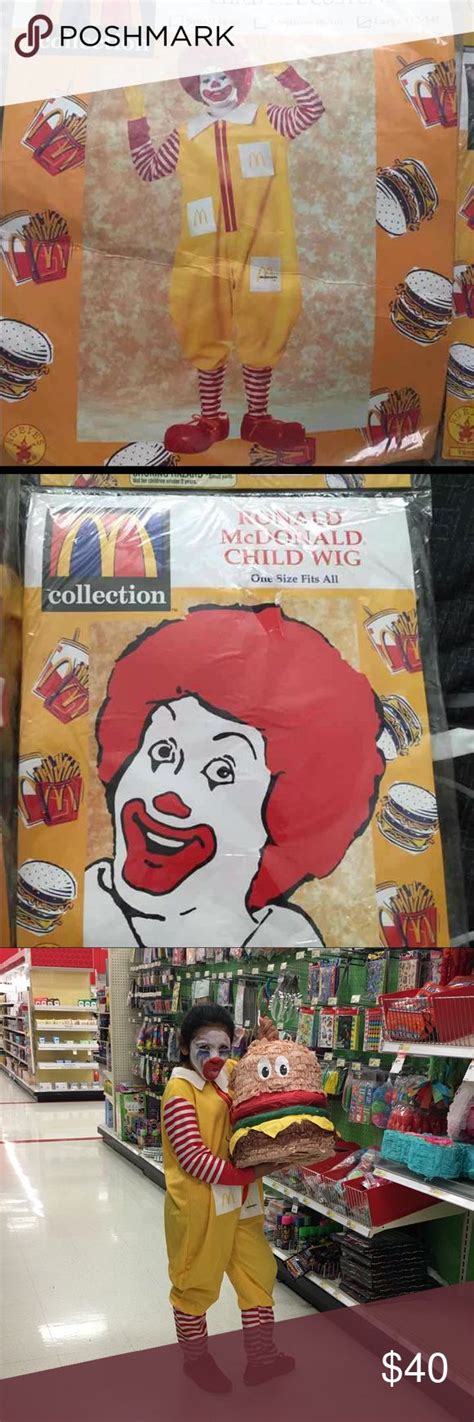 Kids Ronald McDonald costume w/ wig. Used | Ronald mcdonald costume ...