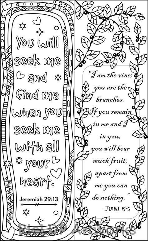 8 Bible Verse Coloring Bookmarks #ricldp Scripture Coloring, Bible ...