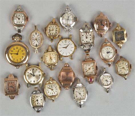 Group Vintage 14k Gold Ladies Watches | Cottone Auctions