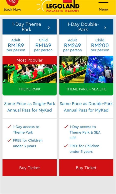 Legoland Malaysia Ticket Price