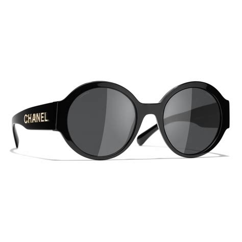 Chanel - Round Sunglasses - Black Gray - Chanel Eyewear - Avvenice