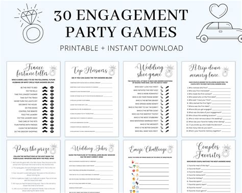 Engagement Party Games Bundle Engagement Party Games - Etsy