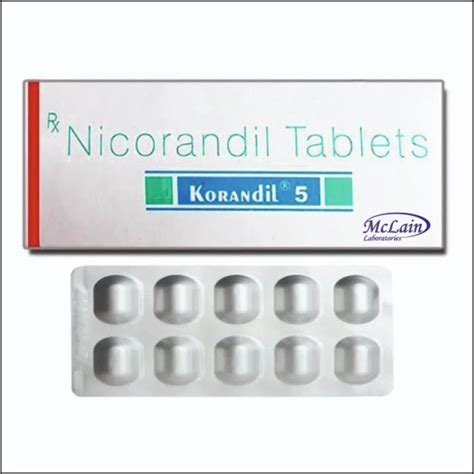 Nicorandil Tablet 5mg, Capacity: 200000, Packaging Size: 10*10 Alu Alu ...