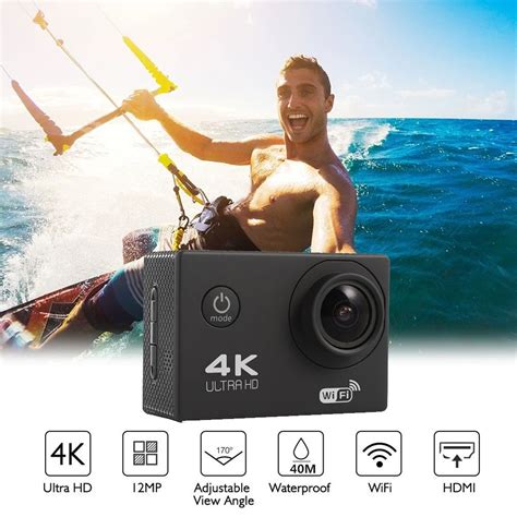 Sports Camera 4k Wifi Action Camera 16mp 170d Sport Dv Go Waterproof ...