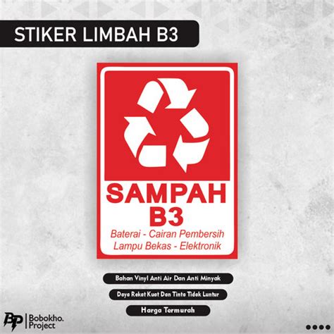 Jual Sign Sticker limbah b3 / stiker sampah b3 / stiker sampah limbah b3 - M - Kota Bogor ...