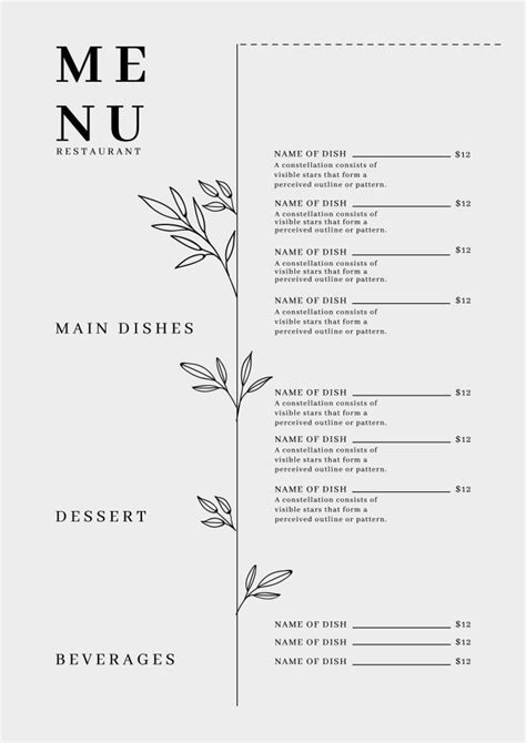 Free Restaurant Menu Templates Download