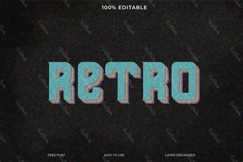 Retro Font Style Text Effect | Photoshop PREMIUM PSD File