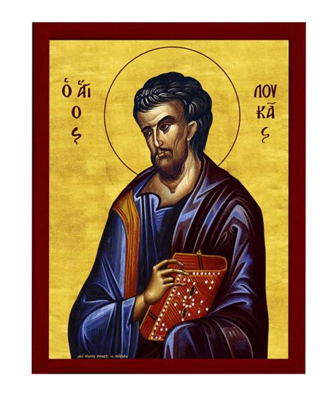 Saint Luke the Apostle Icon Handmade Greek Orthodox Icon of - Etsy