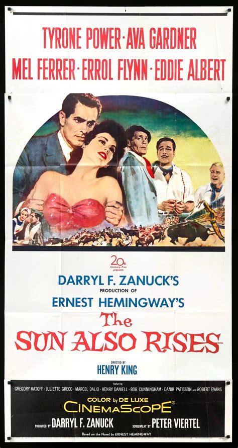 Sun Also Rises (1957) Original Three-Sheet Movie Poster - Original Film Art - Vintage Movie Posters