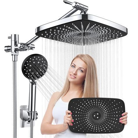 Veken 12 Inch Rain Shower Head with 5 Settings High Pressure Handheld ...