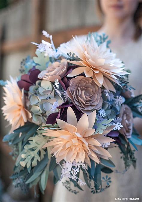 Paper flower wedding bouquets – Artofit