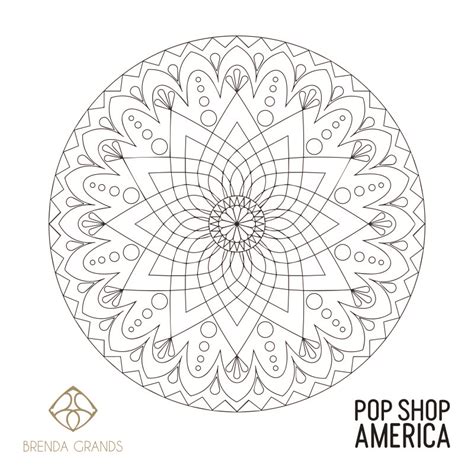 Free Printable Mandala Adult Coloring Poster – Pop Shop America