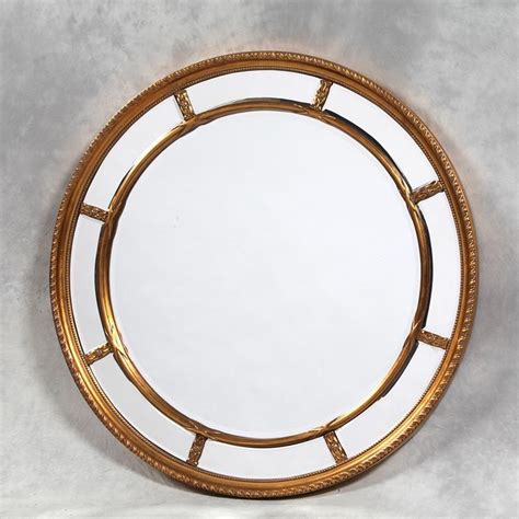 Large Round Gold Naomi Mirror 112 cm | Round gold mirror, Gold framed ...