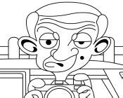 Mr. Been cartoon characters free coloring sheet for drawing | Cartoon Coloring Pages