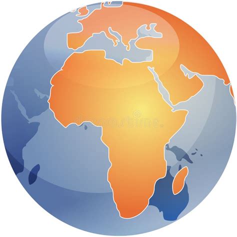 Map of Africa on globe stock vector. Illustration of vector - 6036174