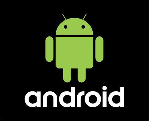 androide operando sistema logo icono símbolo verde con nombre blanco diseño software teléfono ...