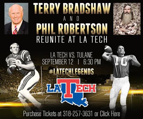 Louisiana Tech University: Terry Bradshaw and Phil Robertson reunion highlight of Tech/Tulane game