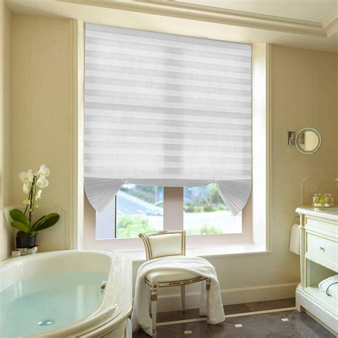 Temporary Cordless Blinds Light Filtering Fabric Pleated Shades for ...