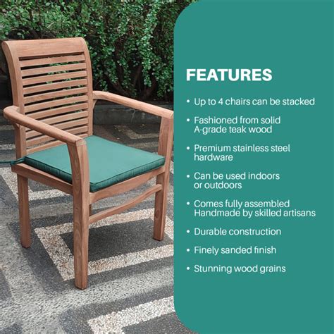 Belgrave Teak Garden Stacking Chair – Emporium Furniture