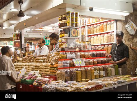 People at a dry fruits store on the street, Crawford Market, Mumbai Stock Photo, Royalty Free ...