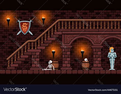 Medieval castle dungeon Royalty Free Vector Image