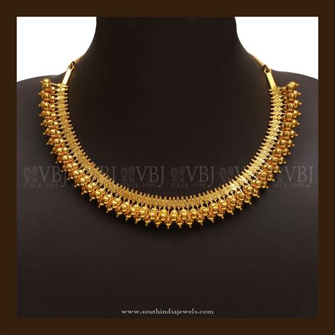 Simple Gold Necklace Designs - South India Jewels