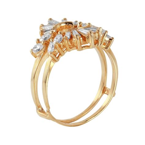 14KT Yellow Gold Diamond Ring Guard - #501A