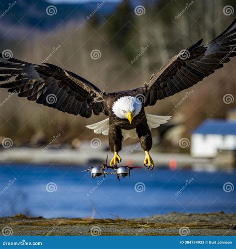 Lifestyle Photo Bald Eagle Attacks Drone Stock Image - Image of power, wildlife: 304794933