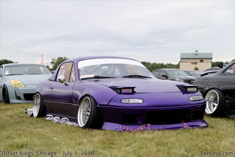 Purple Mazda Miata with Stretched Fenders - BenLevy.com