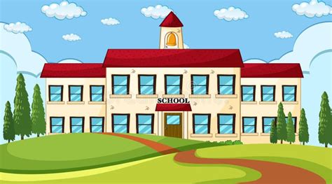 School Building Wallpaper