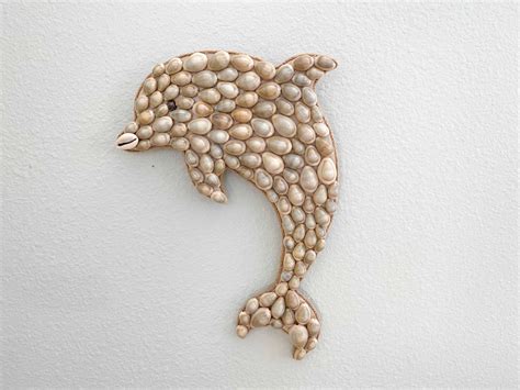 Dolphin Wall Decor, Dolphin Decor, Shell Wall Art, Beach House Decor, Sea Shell Art, Coastal ...