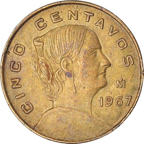 Coin, Mexico, 5 Centavos, 1967 | North & Central American and Caribbean ...