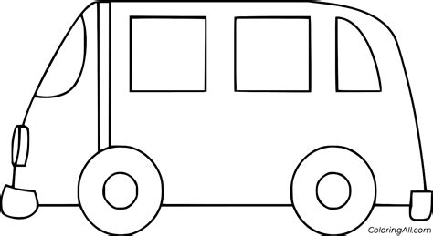 Van Outline Coloring Page - ColoringAll