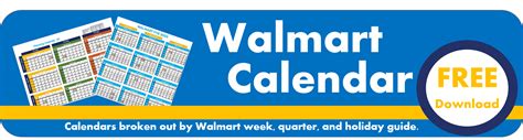 Walmart Fiscal Year Calendar: FYE 2022 Free Download