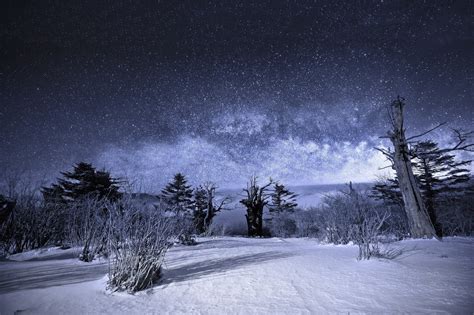 Winter Night Sky Wallpaper (64+ images)