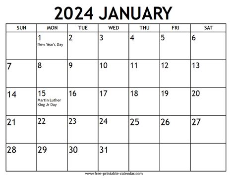 January 2024 Calendar US Holidays - Free-printable-calendar.com