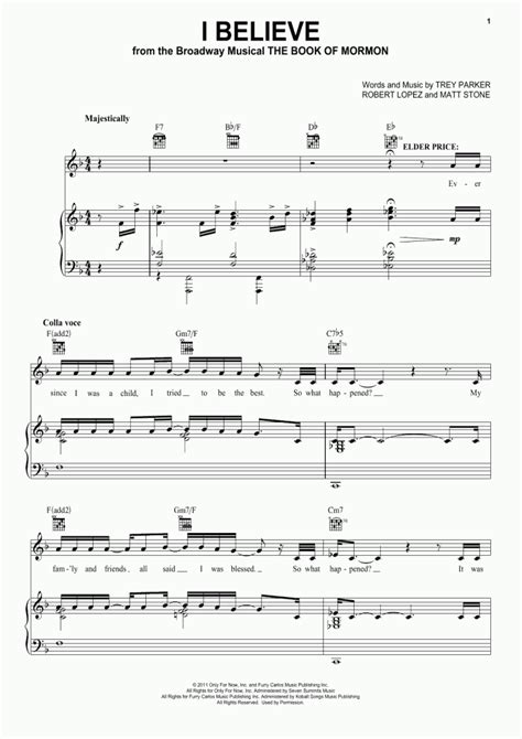 I Believe Piano Sheet Music | OnlinePianist