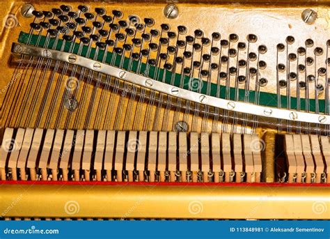 Piano Strings Sound Tuning Music Stock Image - Image of hammer, black: 113848981