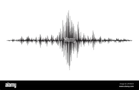 Earthquake seismograph wave, seismic frequency graph of seismometer, vector amplitude waveform ...