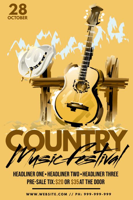 Country Music Festival Poster Template | PosterMyWall