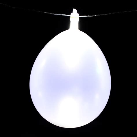 LED Balloon String Lights 13 feet/10 Balloons Pearl White