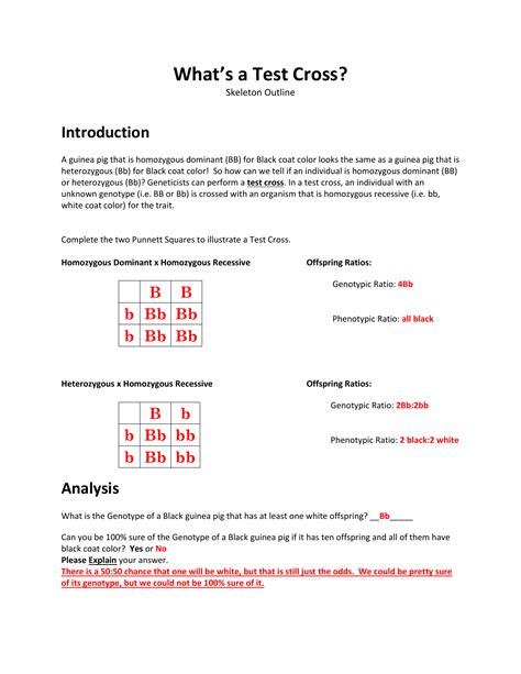 What`s a Test Cross? KEY