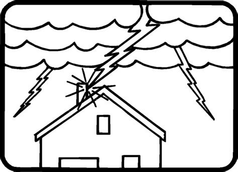 Photo: Lightning Strike House | Earth day coloring pages album ...