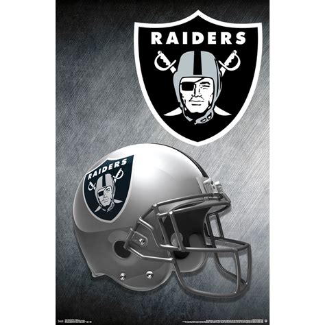 Las Vegas Raiders Helmet 22'' x 34'' Logo Poster - Walmart.com