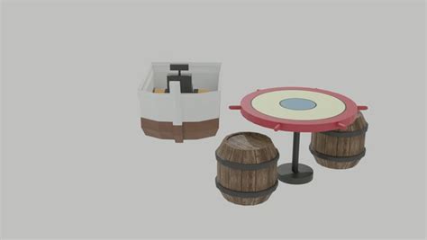 Krusty Krab Chair and Table Pack 3D 모델 - TurboSquid 1908713