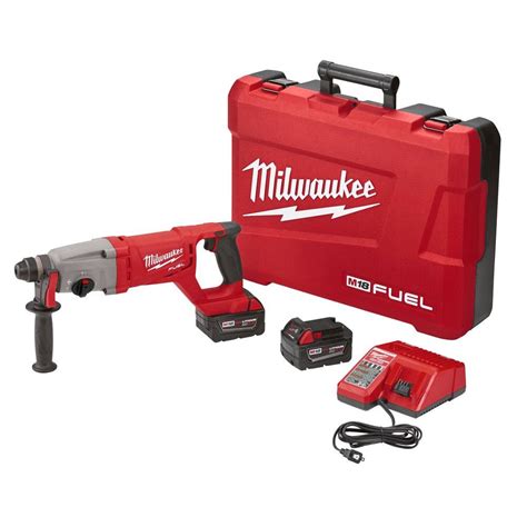 Milwaukee M18 18-Volt FUEL Lithium-Ion Cordless Brushless 1 in. SDS-Plus D-Handle Rotary Hammer ...