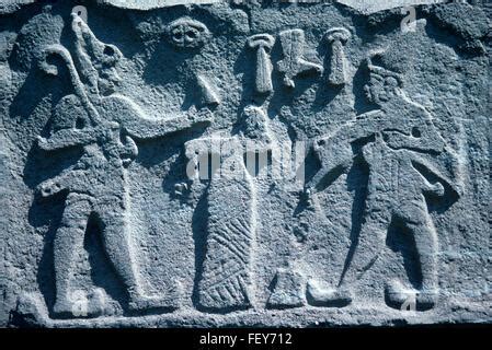 Bas-Relief or Rock Carving of Hittite King Warpalawas, King of Tuhana, c8th BC, Ivriz, Turkey ...