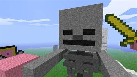 Skeleton statue Minecraft Map