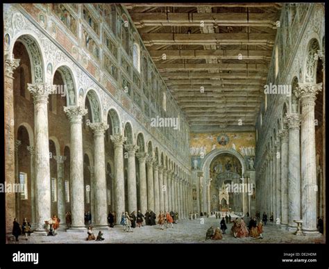 'Interior of the Basilica of St Paul Outside the Walls in Rome', c1750 ...