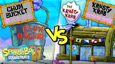 Krusty Krab vs. Chum Bucket - Which Restaurant is Better? 🍔 Kelp Reviews | SpongeBob - YouTube